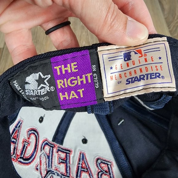 Cleveland Indians Carlos Baerga Starter SnapBack Hat Blue Embroidered NWT - Picture 11 of 12